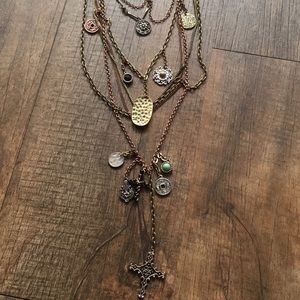 Free People layered charm necklace